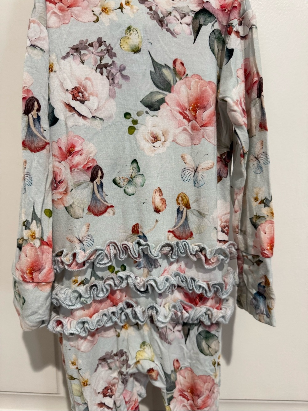 Posh Peanut 6–9M Floral Fairy Ruffle Footie 🦋🌸